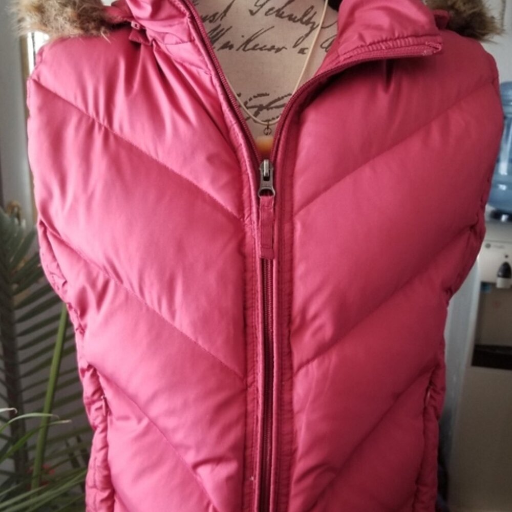 MAURICES Dark Mauve 💜 Down Puffer Vest w/ Removable Hood